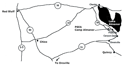 Camp Almanor Road Map